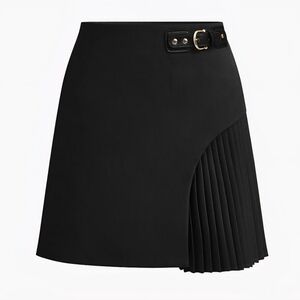 Commense Black Pleated Skirt